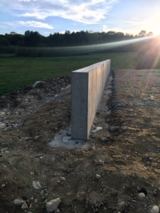 Entreprise de maçonnerie, construction d'un mur de soutènement