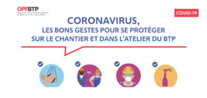 AFFICHE Entreprise de maçonnerie - Les gestes pour se protéger sur les chantiers du Coronavirus